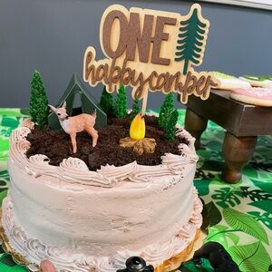 One Happy Camper Cake Topper Set & Banner